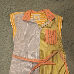 Multicolor Striped Sleeveless Dress